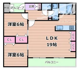 ル・グランデ新大阪南【9階】の間取り