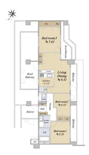 セザール大塚ガーデン【6階】の間取り