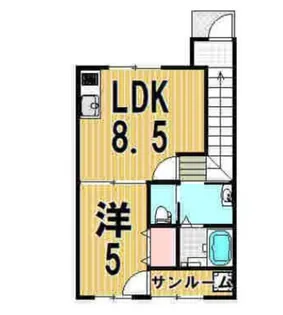 リップスII直江【2階】の間取り