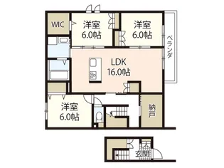 Cier神田山【2階】の間取り
