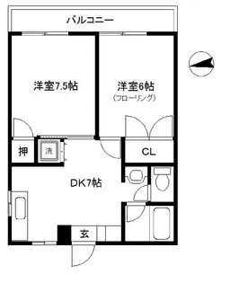 ケント松原【2階】の間取り