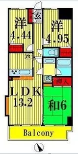 サンリヴァ隅田【3階】の間取り