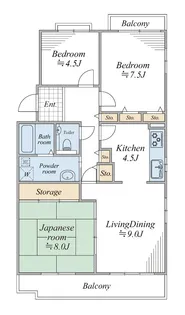 北竜台ステラ壱番館7号棟【4階】の間取り