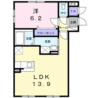 ポルトボヌールS【1階】の間取り
