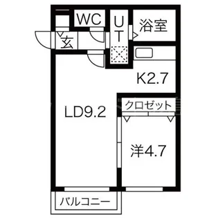グランフォレスト真栄【4階】の間取り
