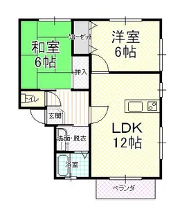 メープルコート小野A棟【1階】の間取り