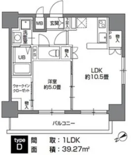 カスタリア三ノ輪【8階】の間取り
