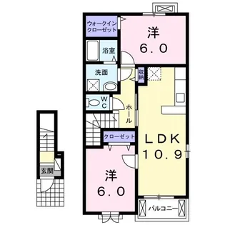 スカイダック【2階】の間取り
