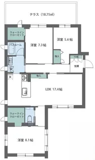 ザ アビュータス ヒルズ柿の木坂【3階】の間取り