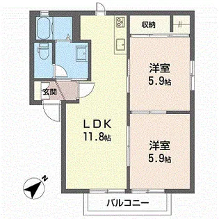 プリマヴェラ【1階】の間取り