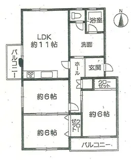 新神野住宅4号棟【3階】の間取り