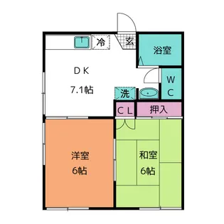 ファミーユつくば【1階】の間取り