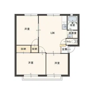 ハーモニーハイツII【1階】の間取り