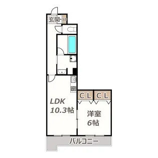 サージュ天王寺【6階】の間取り