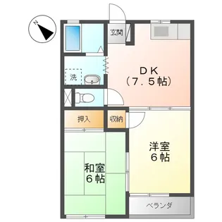 メゾンドール西町I【1階】の間取り