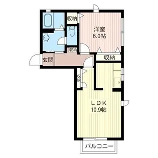 カーム末広D【2階】の間取り