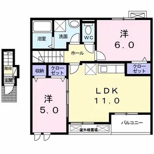 エレナメゾンB【2階】の間取り