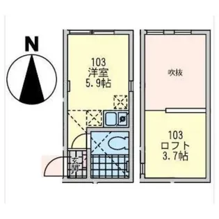 Glanz六浦【1階】の間取り