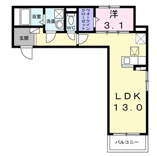 カーサ アヴァンツァーレ【1階】の間取り
