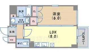コンフォートエビス【5階】の間取り