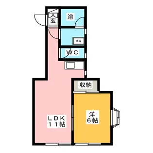 シャンブル本郷【1階】の間取り