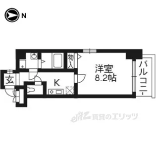 ビレイユ眞英烏丸五条【8階】の間取り