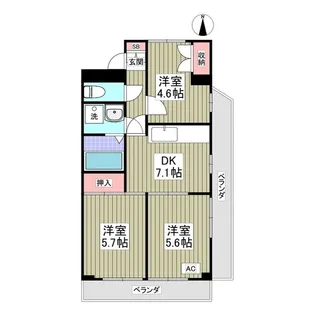 アザレアマンション【2階】の間取り