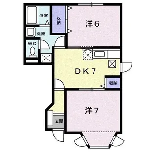 エクセラン B棟【1階】の間取り