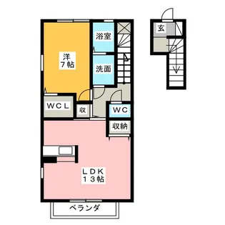 グランシャリオ A【2階】の間取り