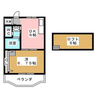エンゼルハイツB棟【2階】の間取り