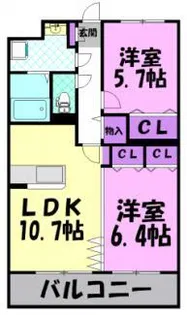 ユーミーグレース【2階】の間取り