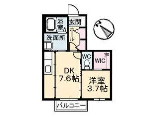 シャーメゾン瑠璃【1階】の間取り