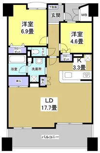 セントラルイースト(1103)【11階】の間取り