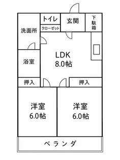 エステート千代田【2階】の間取り
