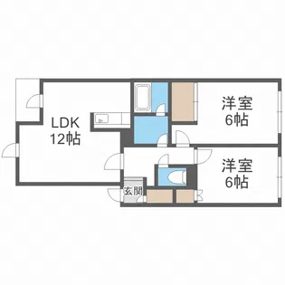 プラドール平和【2階】の間取り