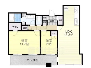 クラッシィタワー淀屋橋【33階】の間取り