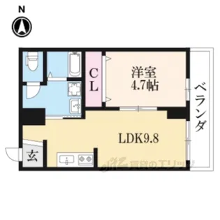 PREVIOUSFIELD烏丸紫明【4階】の間取り