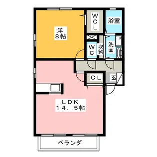 ウィルモア栄和 A棟【2階】の間取り