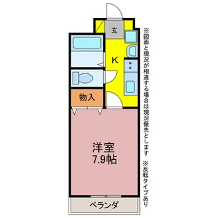 コーポ山六【1階】の間取り