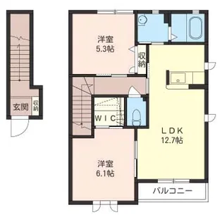 リヴェール豊四季B【2階】の間取り