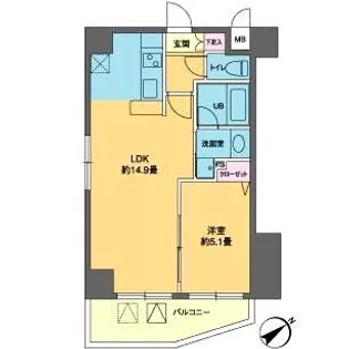カスタリア北上野【4階】の間取り