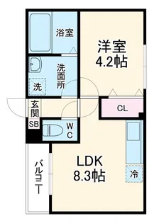 ジーメゾン鎌ケ谷シエル【1階】の間取り