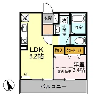 デルソーレ【3階】の間取り
