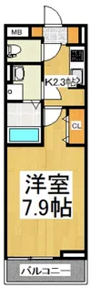ジェルメ所沢【3階】の間取り