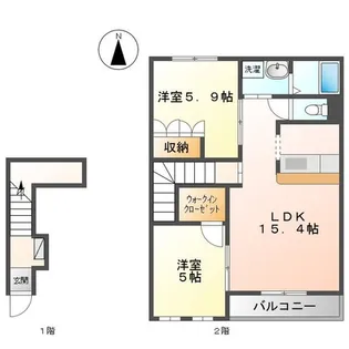 ヴィクトワールフィス【2階】の間取り