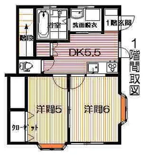 レジデンス鹿島【1階】の間取り