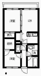 クレール緑ヶ丘弐番館【1階】の間取り