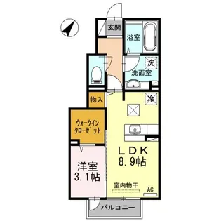 広島県福山市南蔵王町5【アパート】の間取り