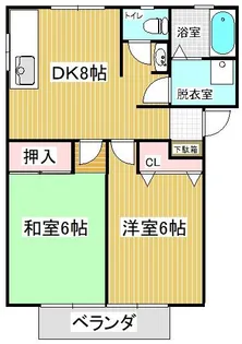 メゾンボヌール B棟【1階】の間取り