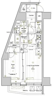 PREMIUM CUBE G 後楽園【6階】の間取り
